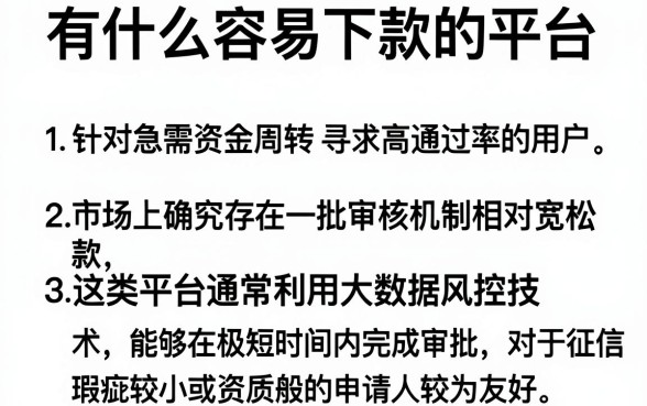 有什么容易下款的平台，概括5个极速审核的网贷app