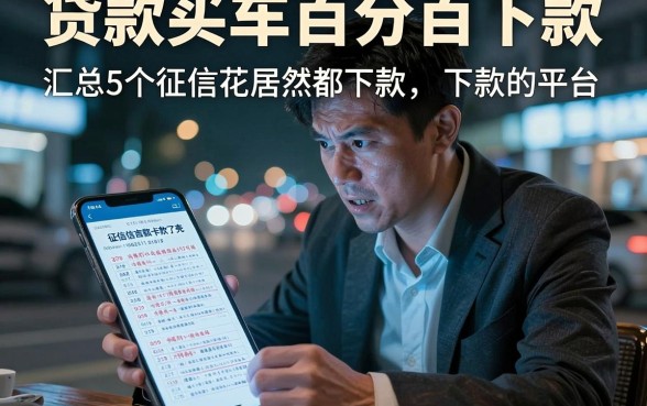 贷款买车百分百下款,汇总5个征信花居然都下款的平台
