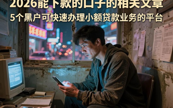 2026能下款的口子的相关文章，详尽说明5个黑户可快速办理小额贷款业务的平台