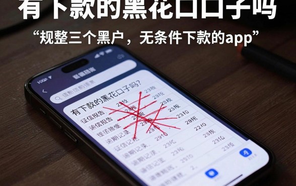 有下款的黑花口子吗,规整五个黑户无条件下款的app