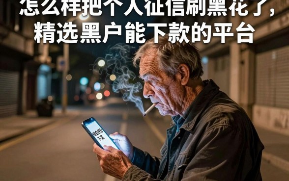 怎么样把个人征信刷黑花了，精选五个黑户能下款的平台