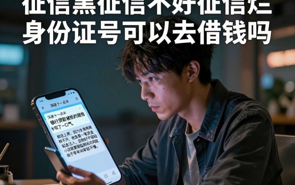 征信黑征信不好征信烂身份证号可以去借钱吗，精选五个贷款10万比较容易的软件