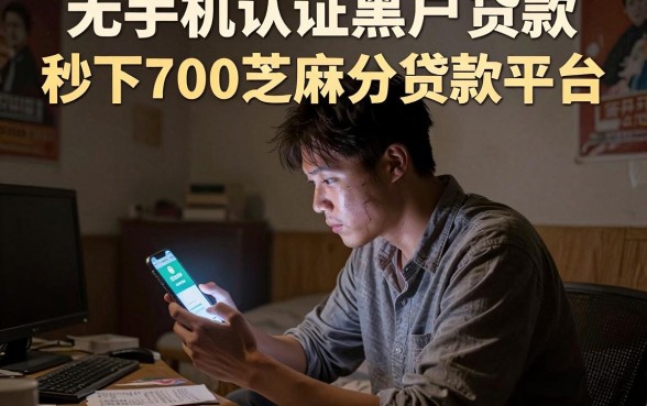 无手机认证黑户贷款,整合5个秒下700芝麻分贷款平台