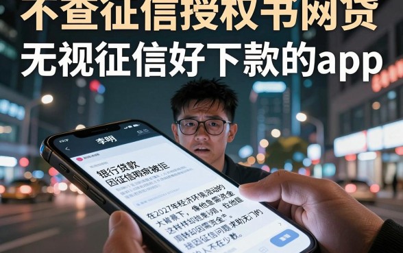 不查征信授权书网贷，枚举5个无视征信好下款的借款app