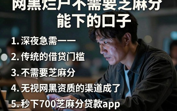 网黑烂户不需要芝麻分能下的口子,条列5个秒下700芝麻分贷款app