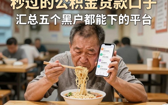 秒过的公积金贷款口子,汇总五个黑户都能下的平台