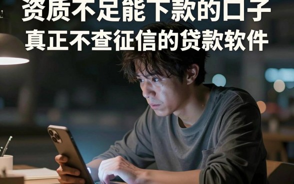 资质不足能下款的口子,梳理五个真正不查征信的贷款软件