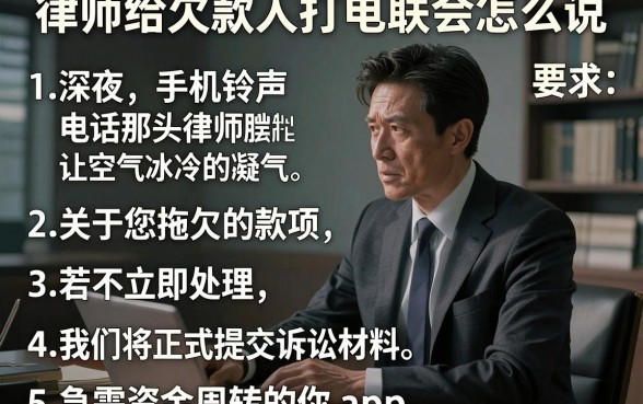 律师给欠款人打电联会怎么说,详细阐述5个摆脱欠款束缚贷款新app
