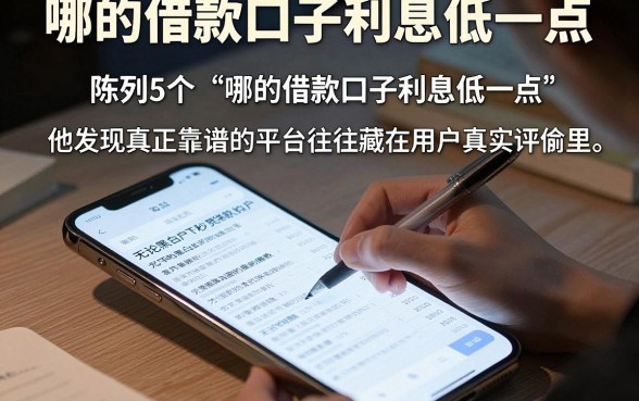 哪的借款口子利息低一点，陈列5个无论黑白户秒下款的贷款平台