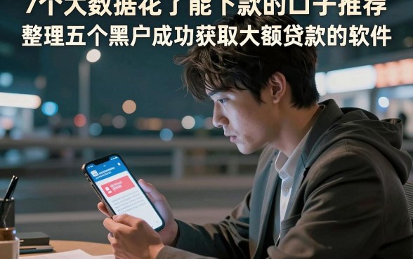 7个大数据花了能下款的口子推荐,整理五个黑户成功获取大额贷款的软件