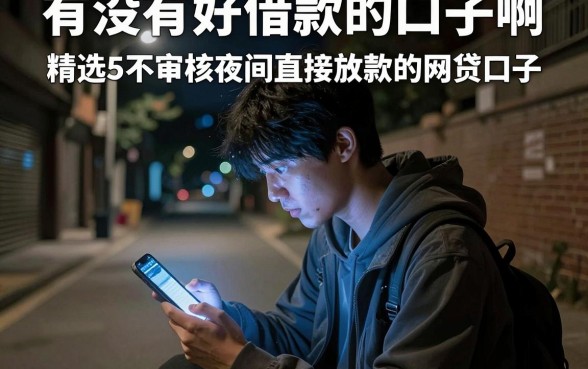 有没有好借款的口子啊，精选5个不审核夜间直接放款的网贷口子