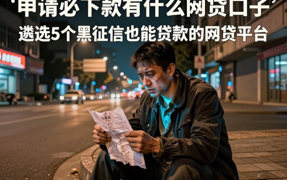 申请必下款有什么网贷口子,遴选5个黑征信也能贷款的网贷平台
