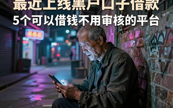 最近上线黑户口子借款,详尽说明5个可以借钱不用审核的平台