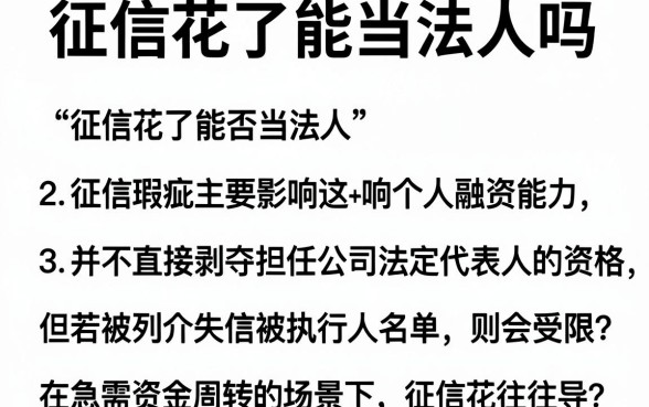 征信花了能当法人吗，梳理五个靠谱的借款app