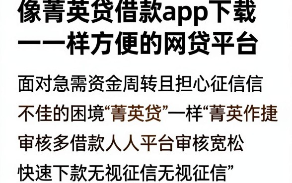 像菁英贷借款app下载一样方便的网贷平台,筛选五个快速下款无视征信的app