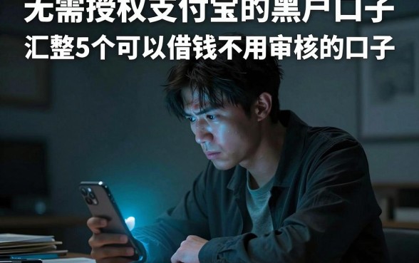 无需授权支付宝的黑户口子,汇整5个可以借钱不用审核的口子