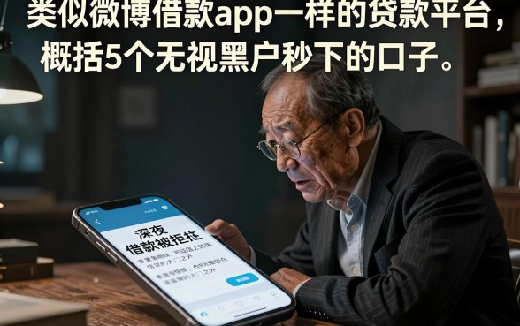 类似微博借款app一样的贷款平台,概括5个无视黑户秒下的口子