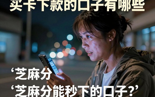 买卡下款的口子有哪些,理出五个芝麻分700能秒下的口子