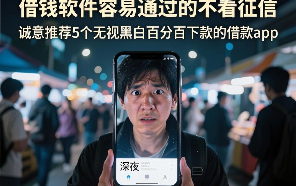 借钱软件容易通过的不看征信,诚意推荐5个无视黑白百分百下款的借款app