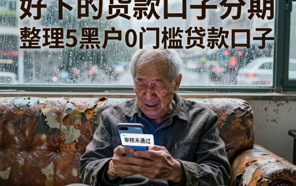 好下的货款口子分期，整理5个黑户0门槛贷款口子