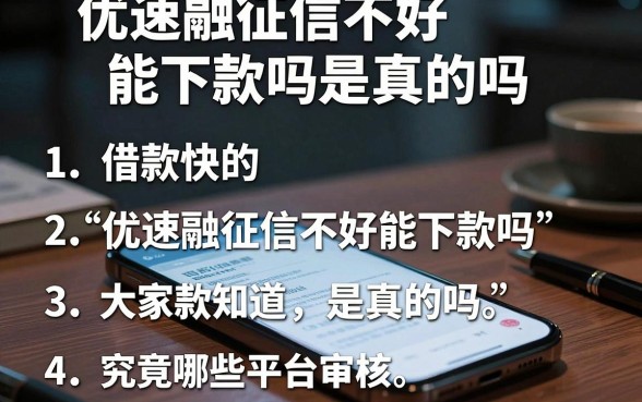 优速融征信不好能下款吗是真的吗,筛选五个借款快的网贷软件