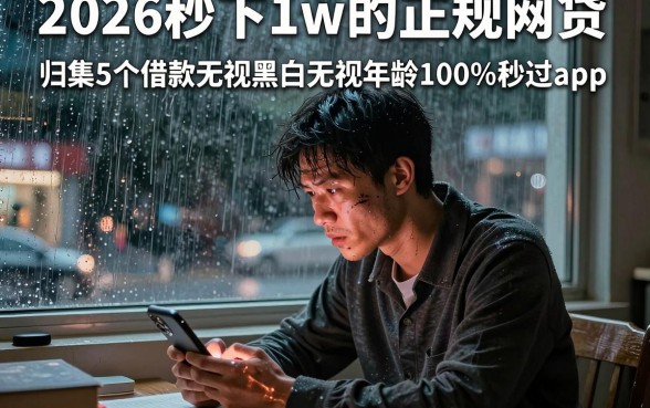 2026秒下1w的正规网贷,归集5个借款无视黑白无视年龄100%秒过app