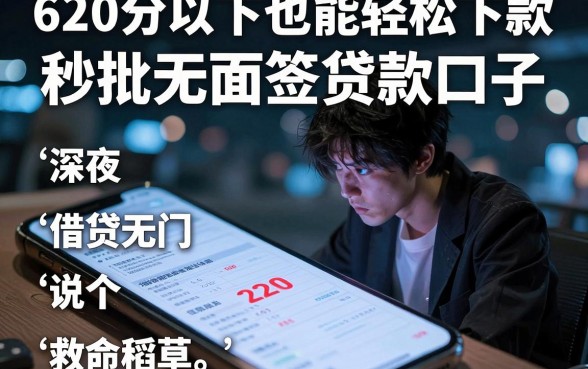 620分以下也能轻松下款,罗列5个秒批无面签贷款口子