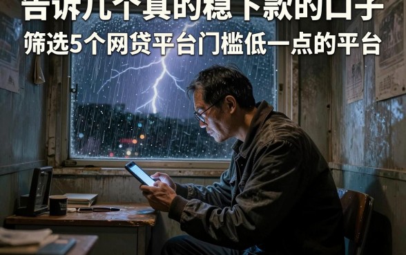 告诉几个真的稳下款的口子，筛选5个网贷平台门槛低一点的平台
