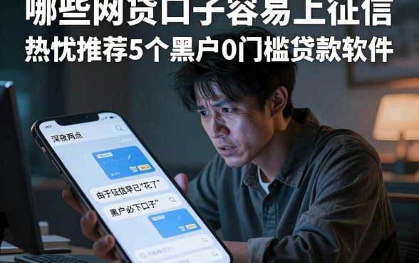 哪些网贷口子容易上征信,热忱推荐5个黑户0门槛贷款软件