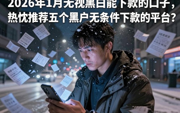 2026年1月无视黑白能下款的口子,热忱推荐五个黑户无条件下款的平台