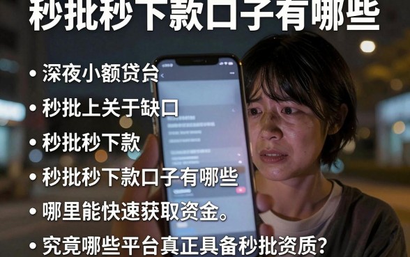 秒批秒下款口子有哪些,罗列五个最新秒批小额贷款平台