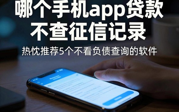 哪个手机app贷款不查征信记录，热忱推荐5个不看负债查询的软件