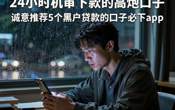 24小时机审下款的高炮口子,诚意推荐5个黑户贷款的口子必下app