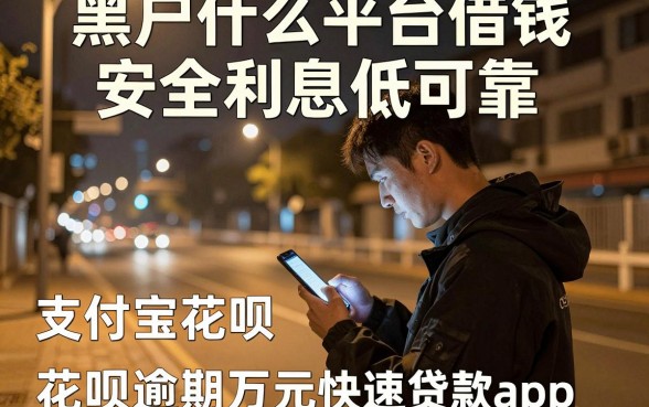 黑户什么平台借钱安全利息低可靠，概括五个支付宝花呗逾期万元快速贷款app