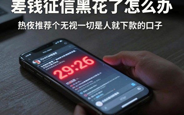 差钱征信黑花了怎么办，热忱推荐五个无视一切是人就下款的口子