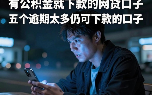 有公积金就下款的网贷口子,胪列五个逾期太多仍可下款的口子