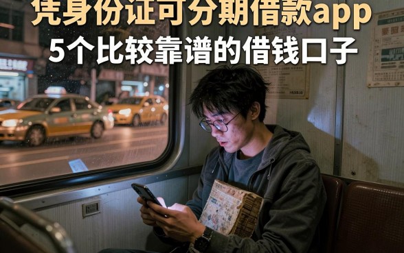 凭身份证可分期借款app,概览5个比较靠谱的借钱口子