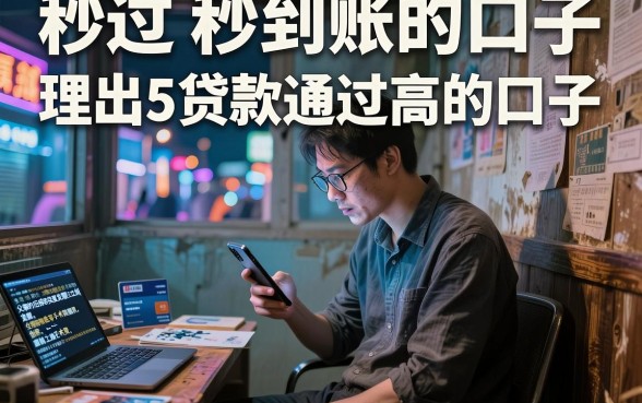 秒过 秒到账的口子,理出5个贷款通过高的口子