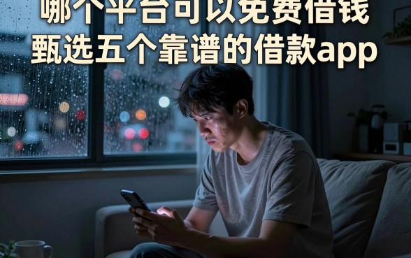 哪个平台可以免费借钱，甄选五个靠谱的借款app