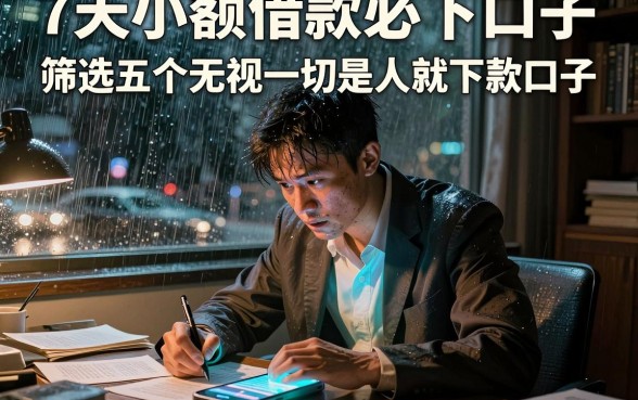 7天小额借款必下口子，筛选五个无视一切是人就下款口子