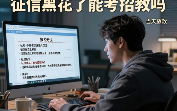 征信黑花了能考招教吗，精选5个无忧速借当天放款的口子
