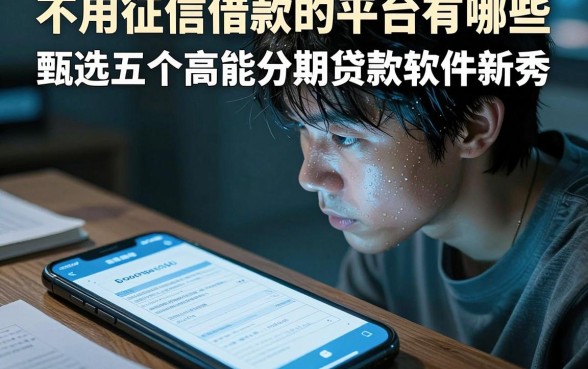 不用征信借款的平台有哪些,甄选五个高能分期贷款软件新秀