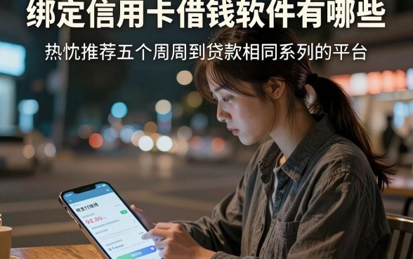 绑定信用卡借钱软件有哪些，热忱推荐五个周周到贷款相同系列的平台