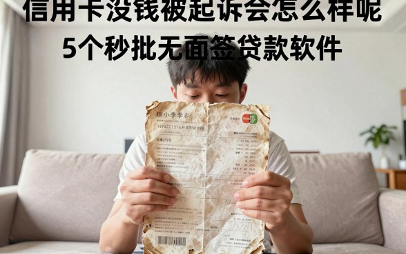 信用卡没钱被起诉会怎么样呢，归纳5个秒批无面签贷款软件