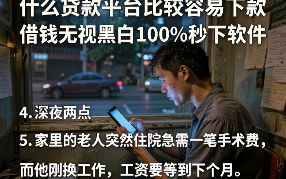 什么贷款平台比较容易下款,规整5个借钱无视黑白100%秒下软件