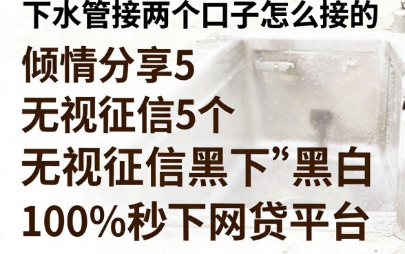 下水管接两个口子怎么接的，倾情分享5个无视征信黑白100%秒下网贷平台