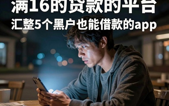 满16的贷款的平台，汇整5个黑户也能借款的app