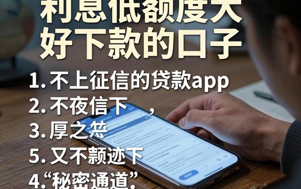 利息低额度大好下款的口子，罗列五个不上征信的贷款app