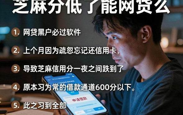 芝麻分低了能网贷么，罗列5个网贷黑户必过软件