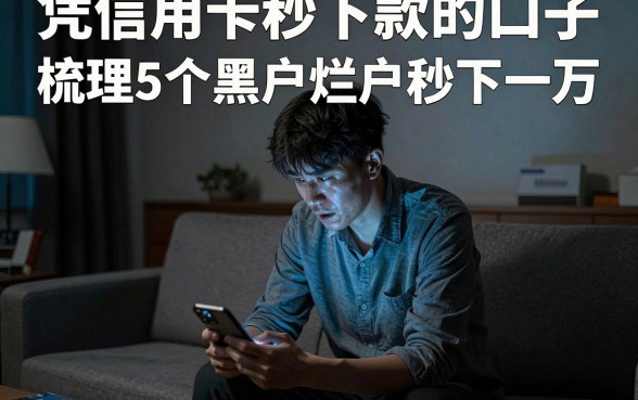 凭信用卡秒下款的口子，梳理5个黑户烂户秒下一万